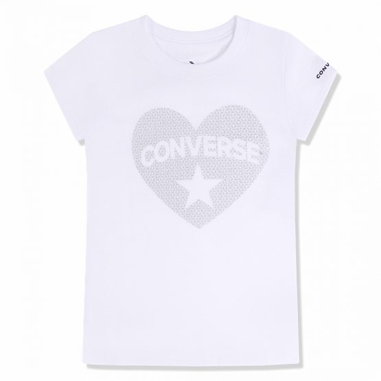 Converse Faux Sequin Heart Tee