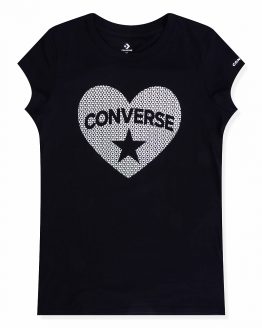 Converse Faux Sequin Heart Tee Converse Faux Sequin Heart Tee
