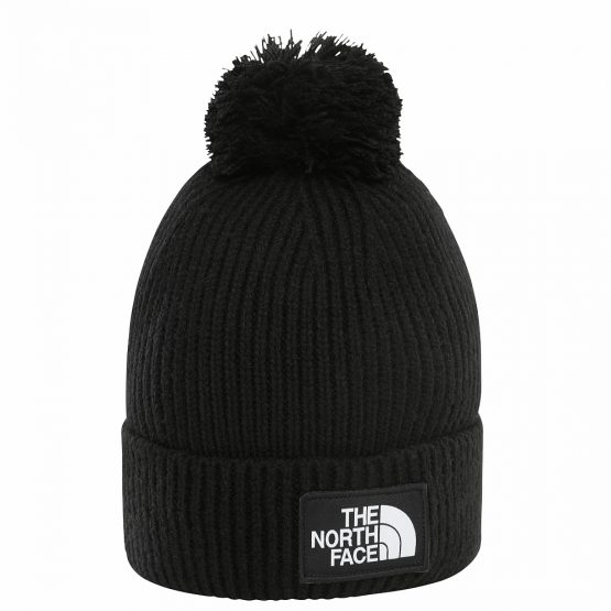 The North Face Logo Box Pom Beanie