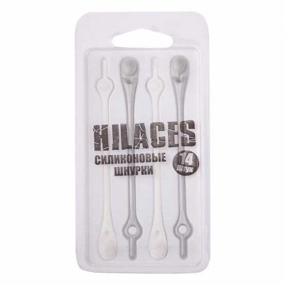 Hilaces Шнурки HSilvWht серебро/белый